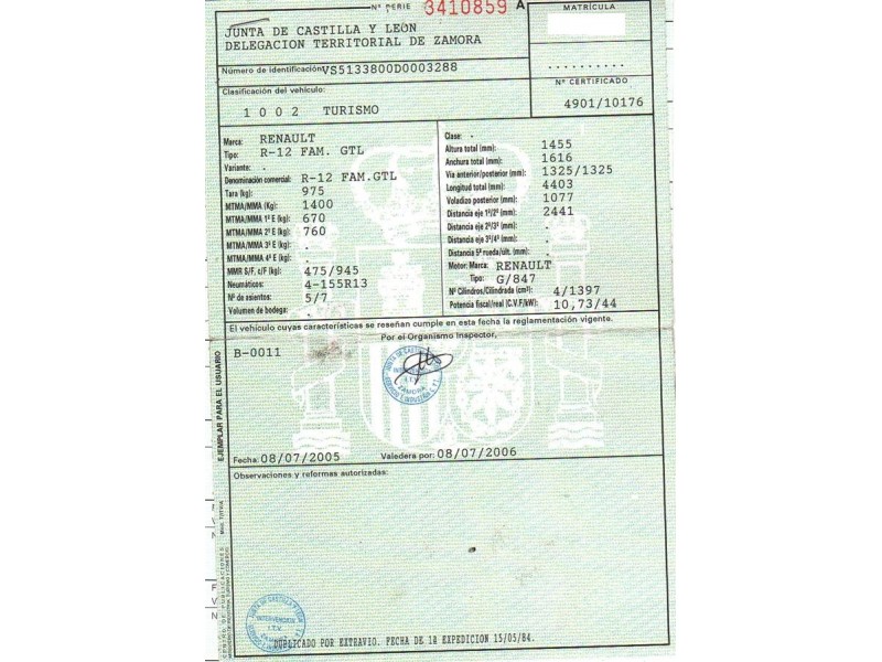 renault 12 del año 1984