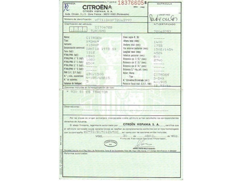 citroen xantia del año 1998