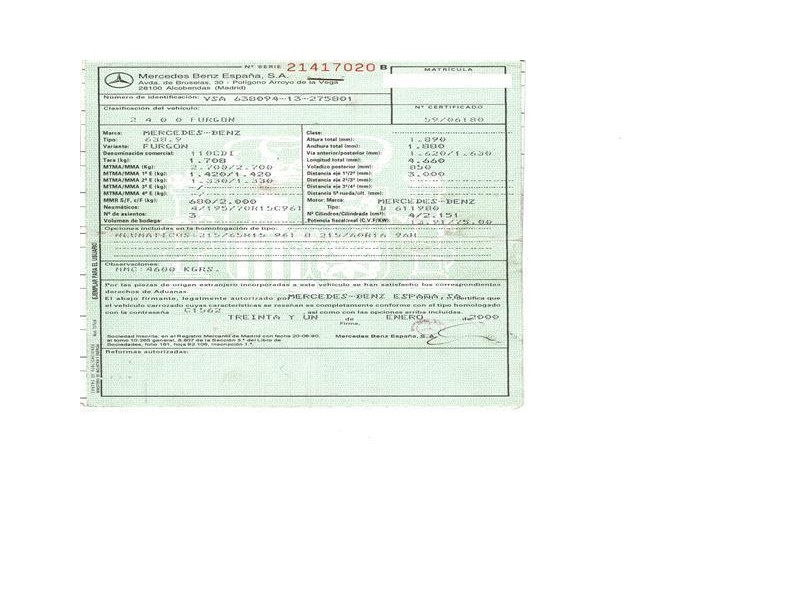 m. benz vito del año 2000