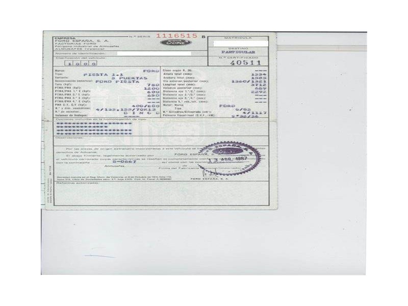 ford fiesta del año 1987