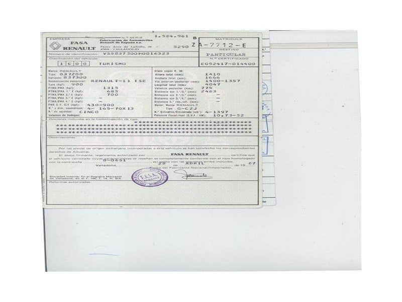 renault 11 del año 1987