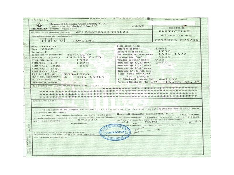 renault laguna del año 1995