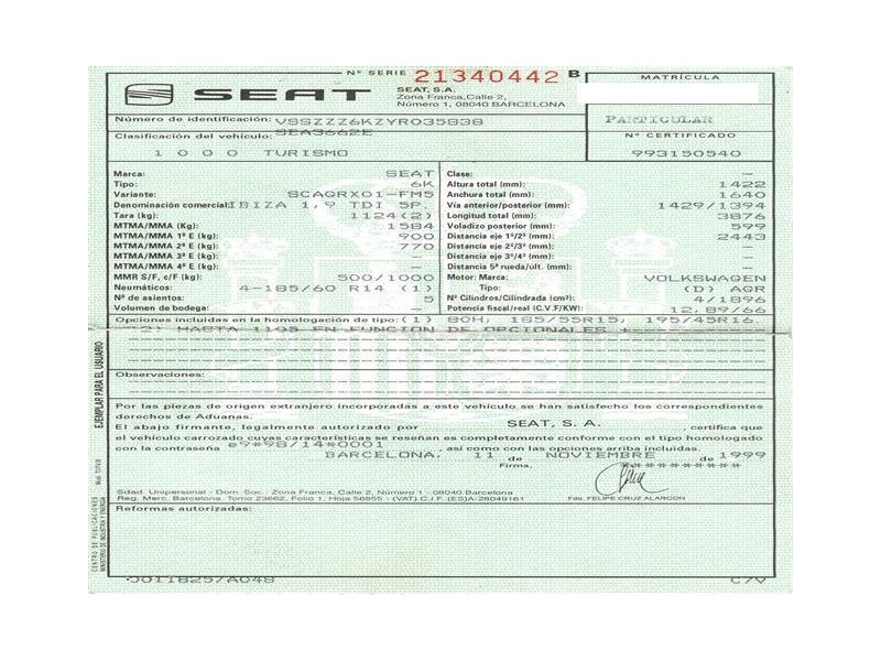 seat ibiza del año 1999