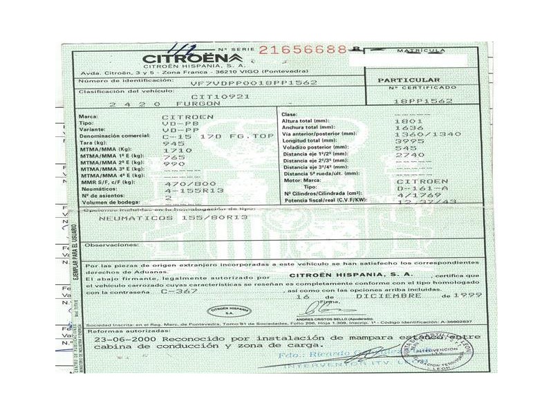 citroen c 15 del año 1999