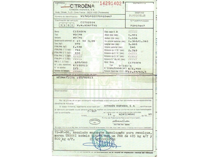 citroen c15 del año 1995