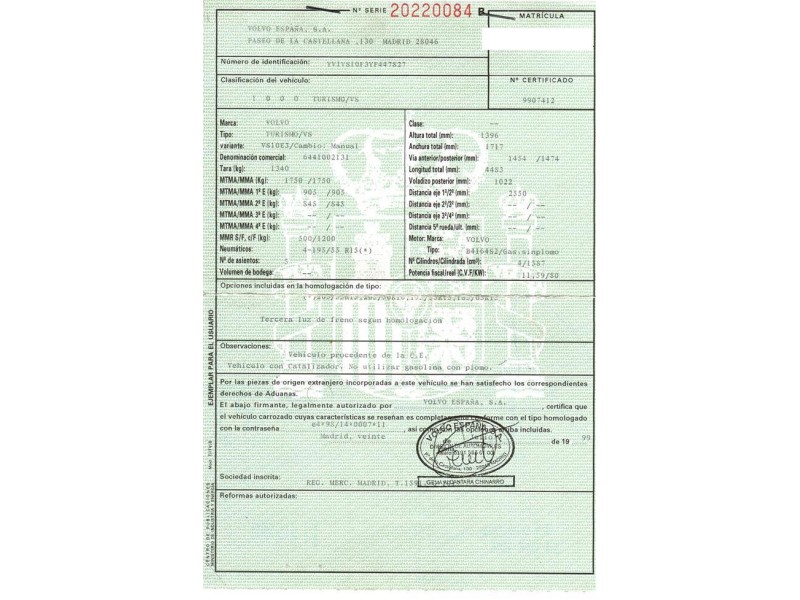 volvo s40 del año 1999