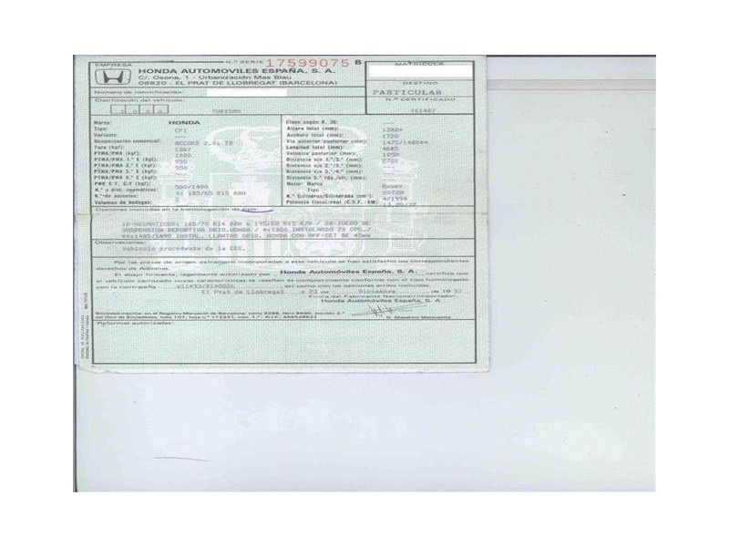 honda accord del año 1997