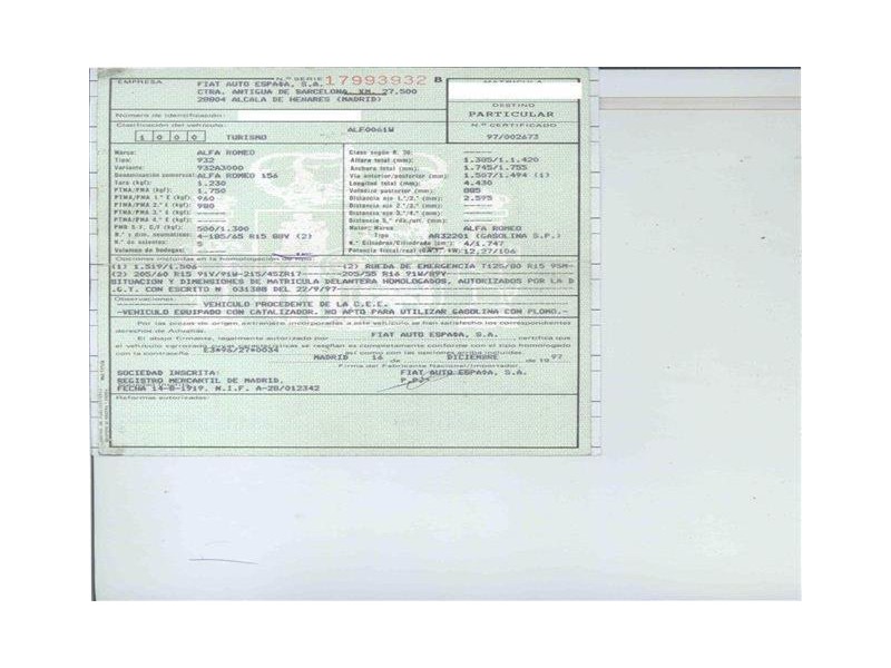 alfa romeo 156 del año 1997