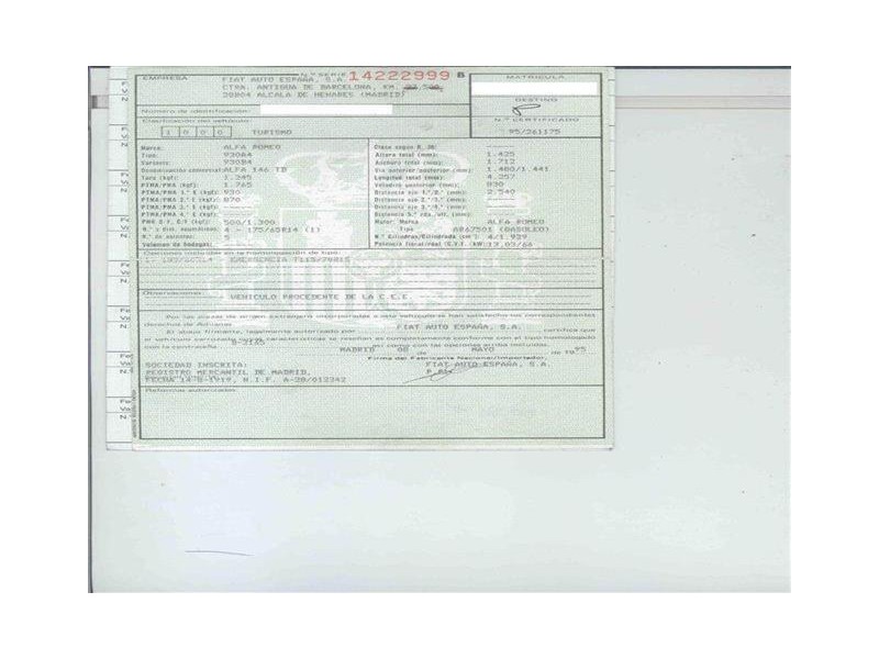 alfa romeo 146 del año 1995