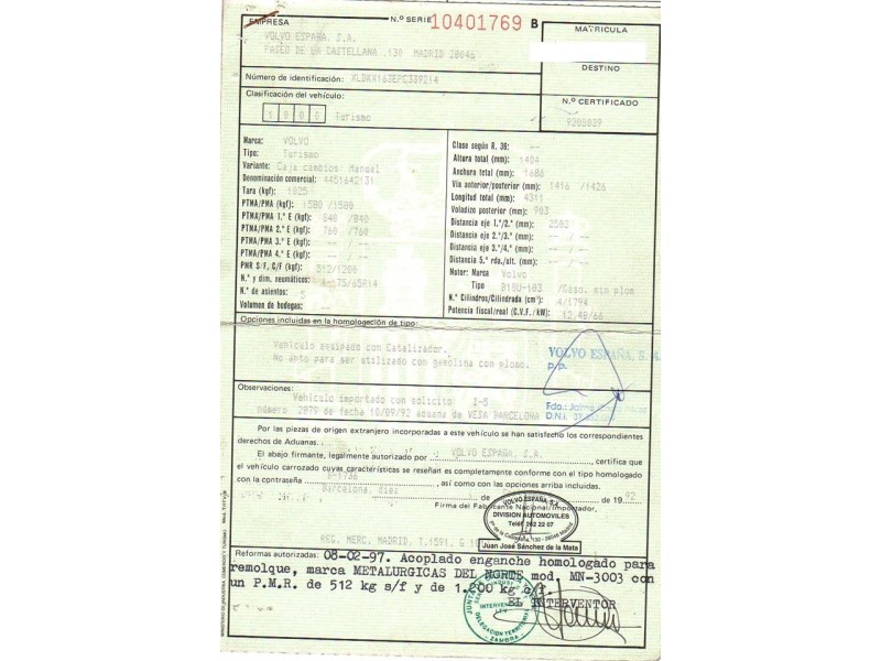 volvo 440 del año 1993