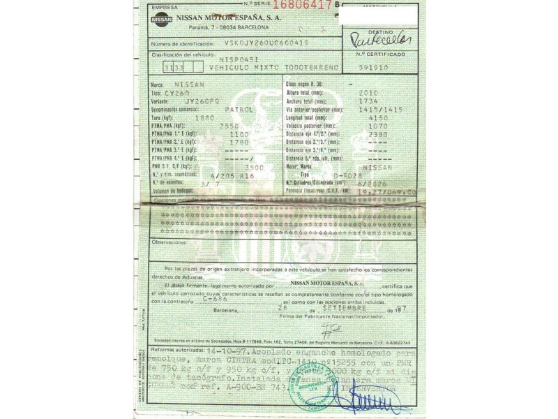 nissan patrol del año 1997