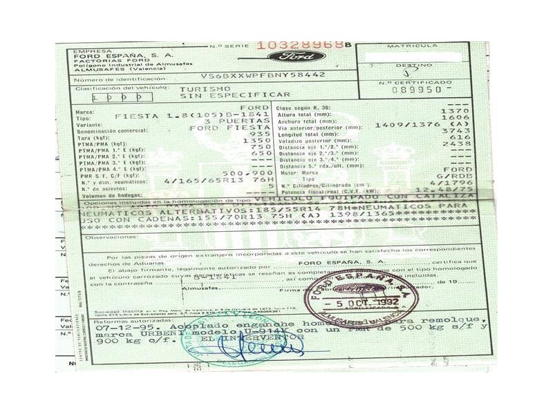 ford fiesta del año 1993