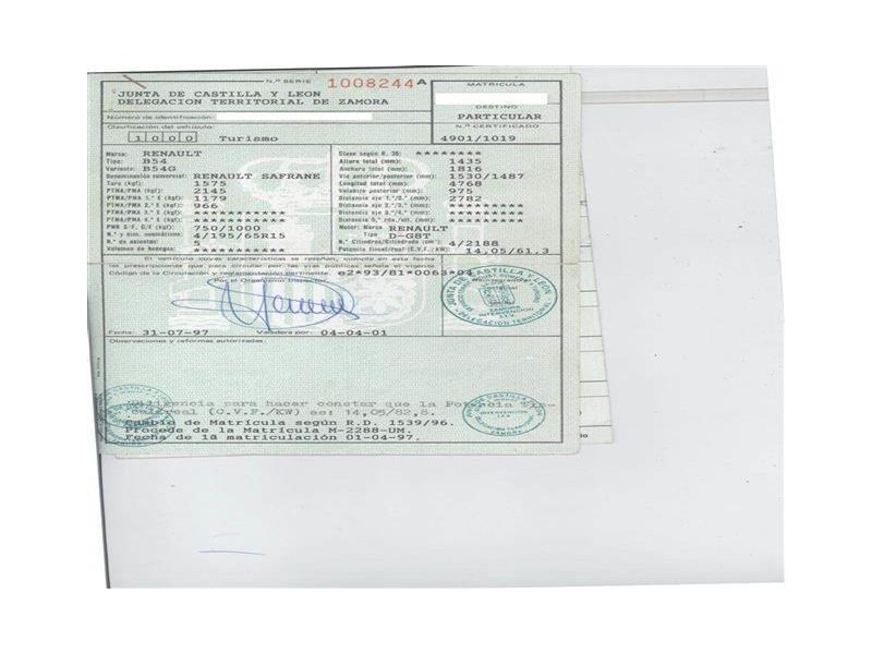 renault safrane del año 1997