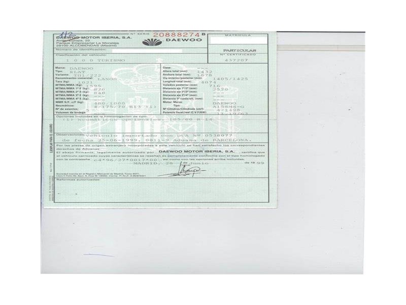 daewoo lanos del año 1999