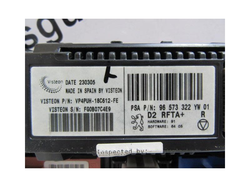 Recambio de mandos calefaccion : peugeot 407 : 1.6 hdi hdy -9hz (108,80cv) 4p [2005] para peugeot 407 1.6 hdi hdy -9hz referenci