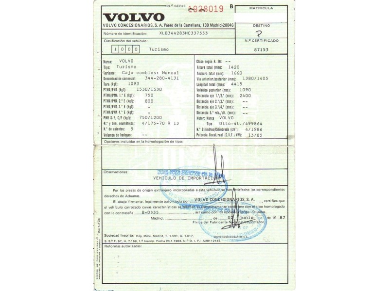 volvo 360 del año 1988