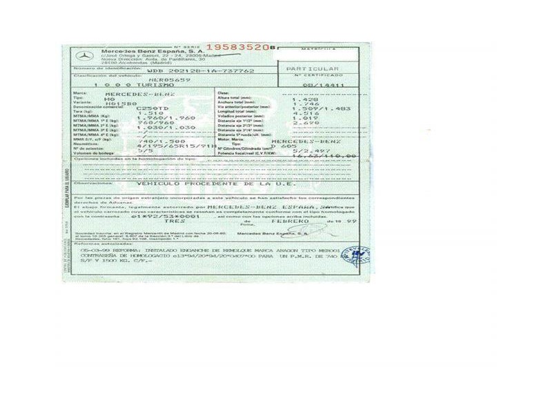 m. benz c 250 del año 1999