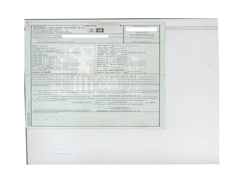 opel corsa 1.5 d -4ec1 (50,32cv del año 1994