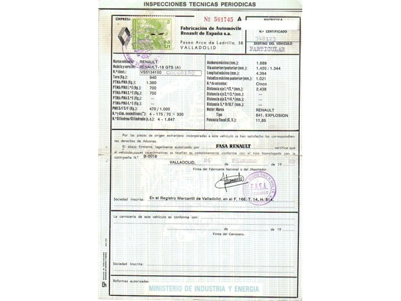 renault 18 del año 1982