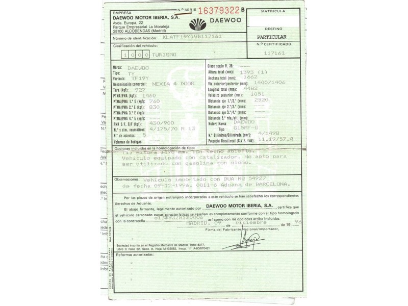 daewoo nexia del año 1997