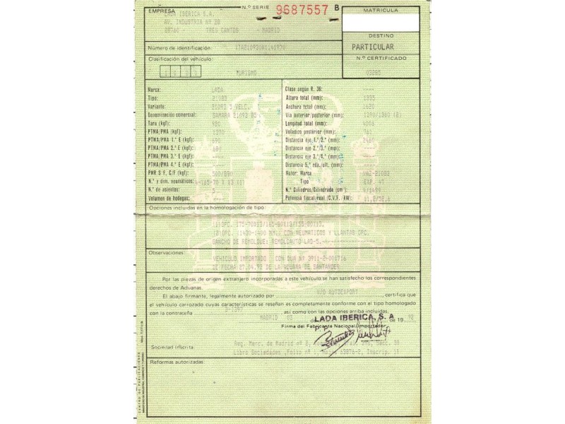 lada samara del año 1992