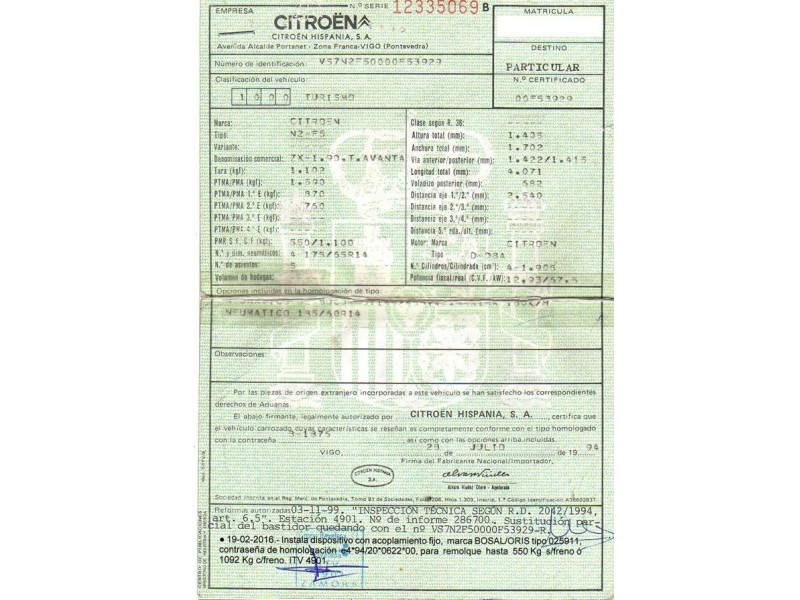 citroen zx del año 1994