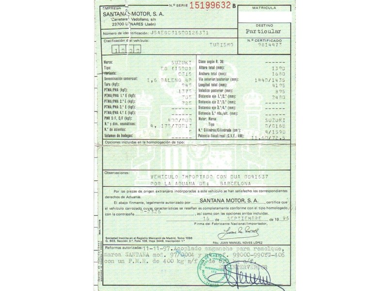 suzuki baleno del año 1996