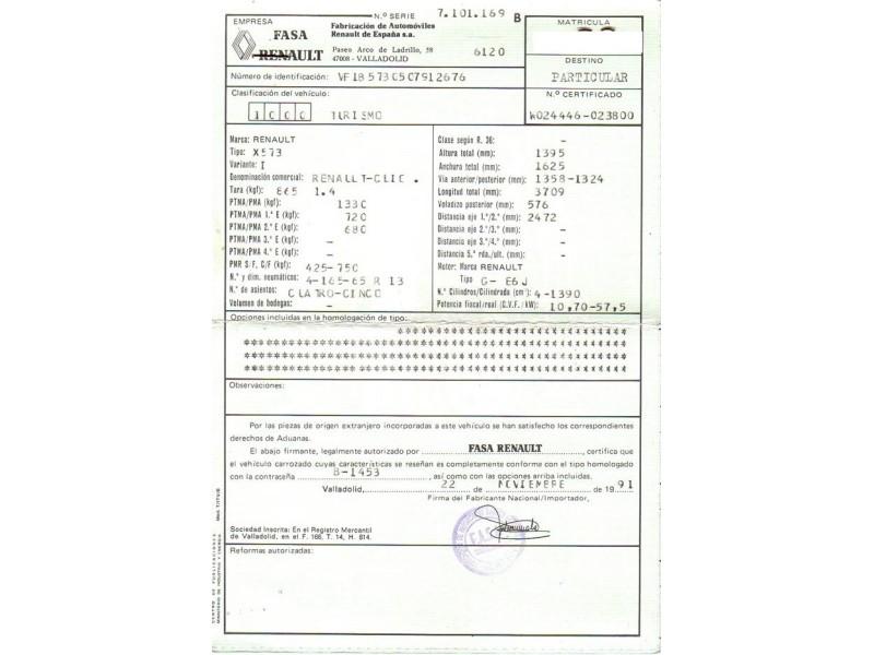 renault clio del año 1992