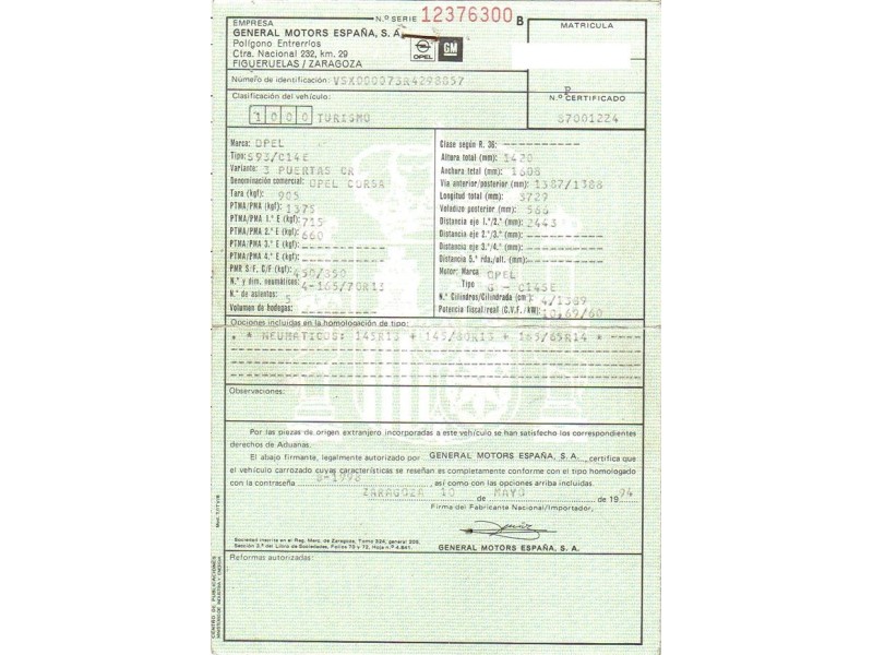 opel corsa del año 1994