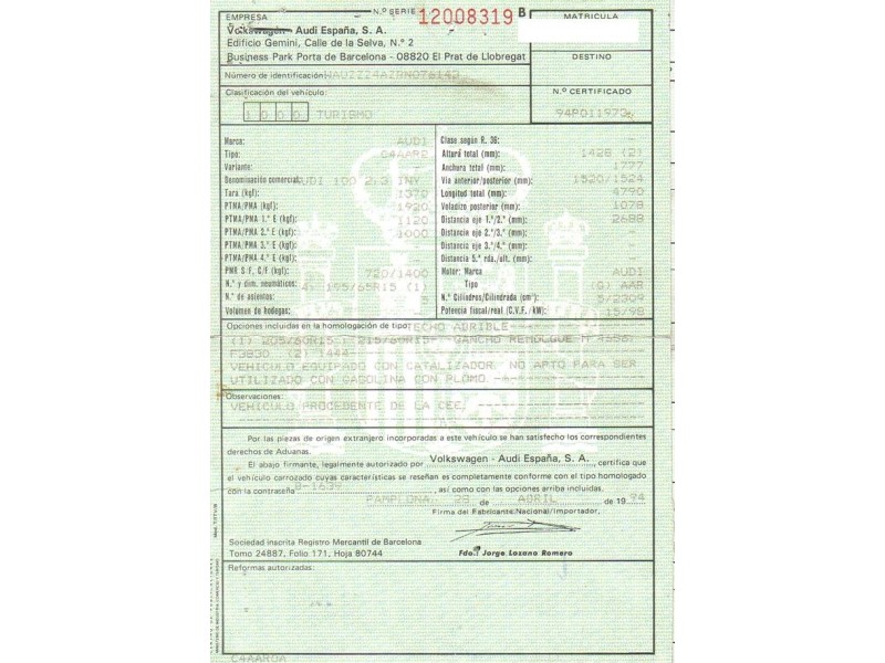 audi 100 del año 1994