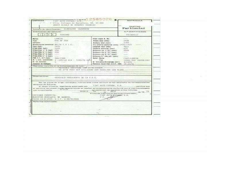 lancia delta del año 1994