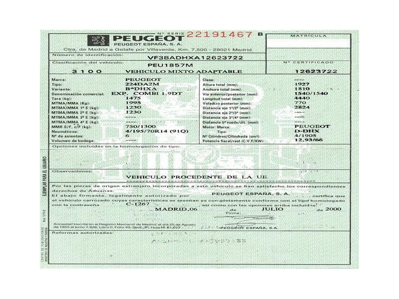 peugeot expert del año 2000