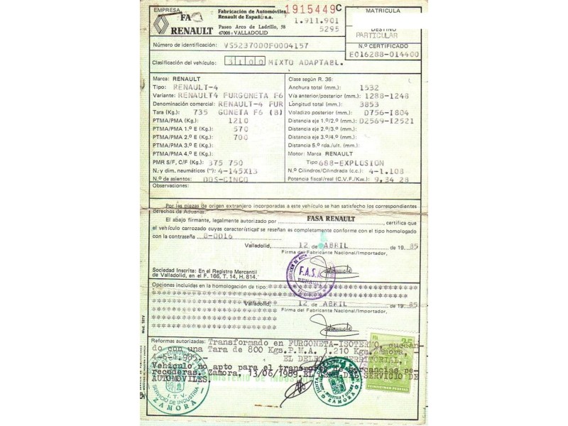 renault  4 del año 1985
