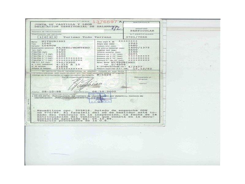 mitsubishi montero del año 1989