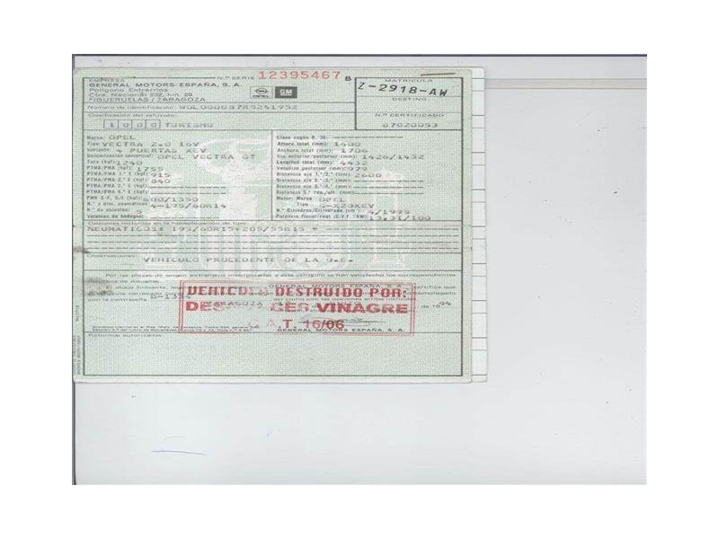 opel vectra del año 1994