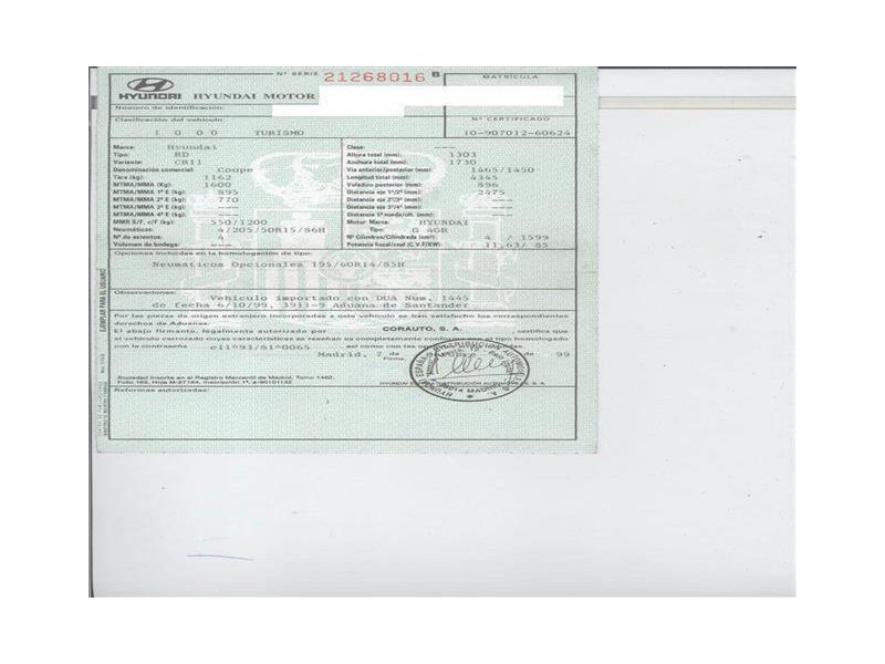 hyundai coupe del año 1999