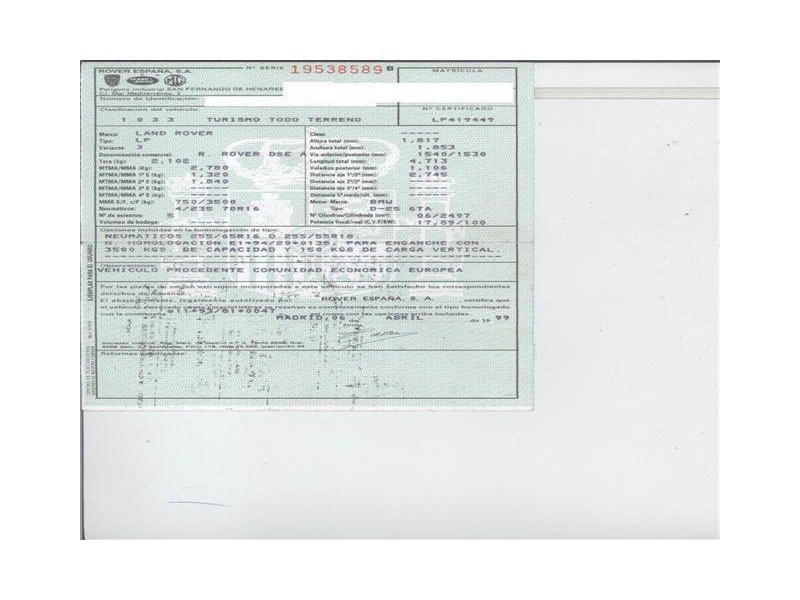 land rover range del año 1999
