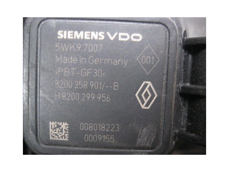 Recambio de caudalimetro : renault clio : 1.5 td dci-(k9kn764) 5p [2009] para renault clio 1.5 td dci-(k9kn764)  5p referencia O