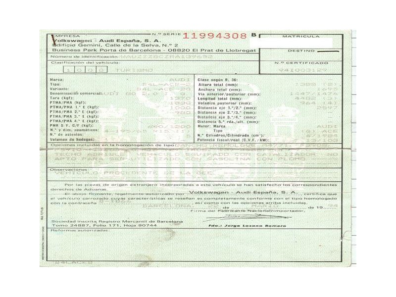 audi  80 del año 1994