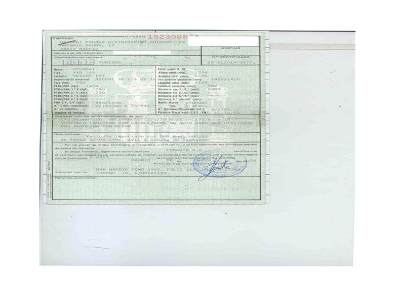 hyundai accent del año 1996