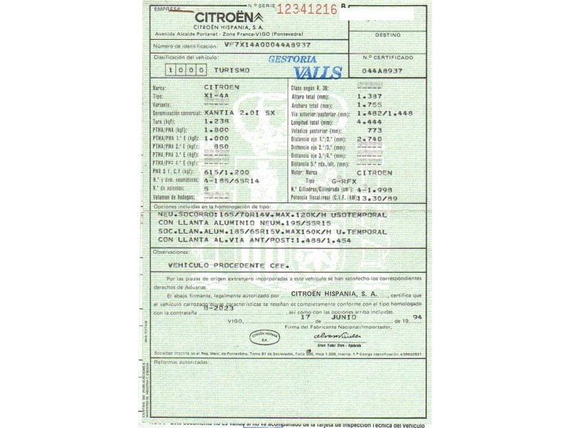 citroen xantia del año 1994