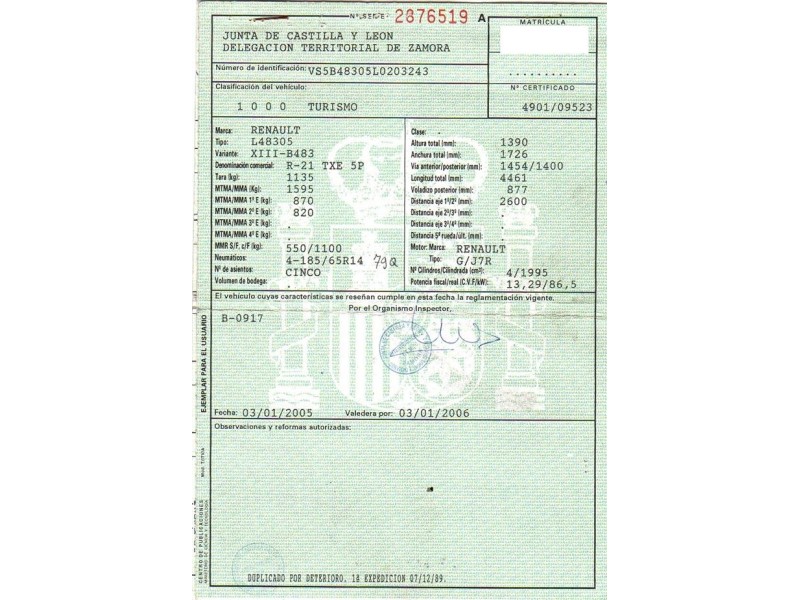 renault 21 del año 1989