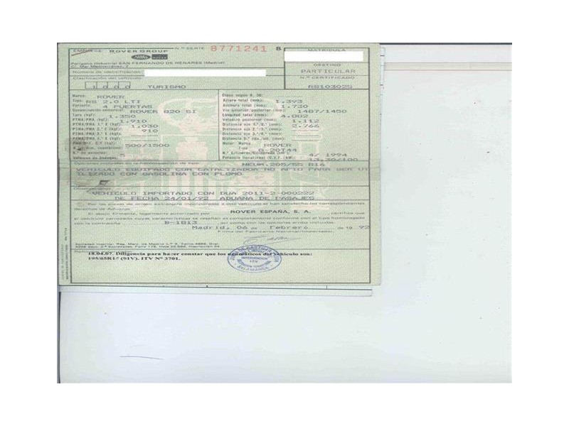 rover  820 del año 1992