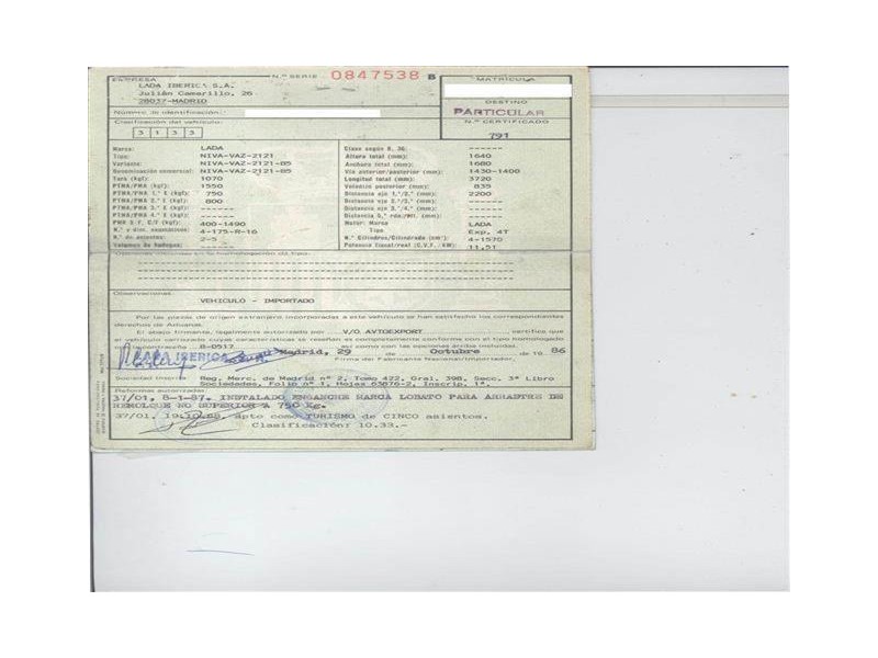 lada niva del año 1986