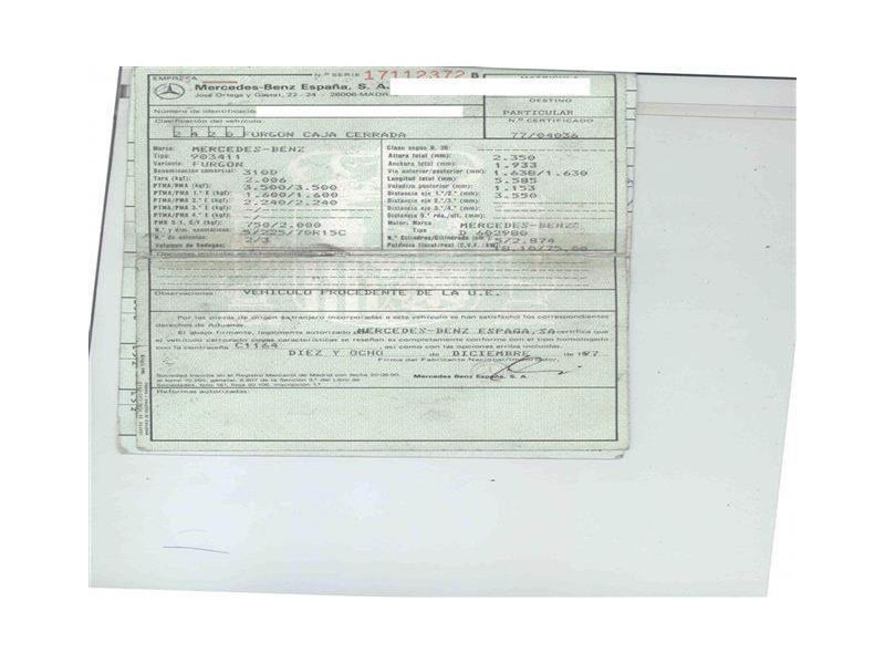 m. benz sprinter 310d - del año 1998