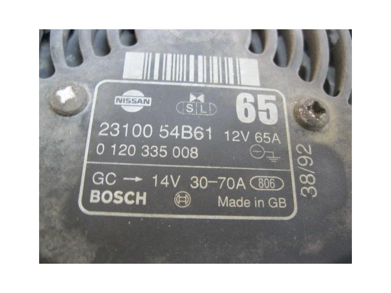 Recambio de alternador : nissan micra : 1.3 g -cg13 (74,8cv) 5p [1993] para nissan micra 1.3 g -cg13  5p referencia OEM IAM 2310