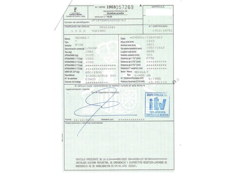 renault laguna del año 2009
