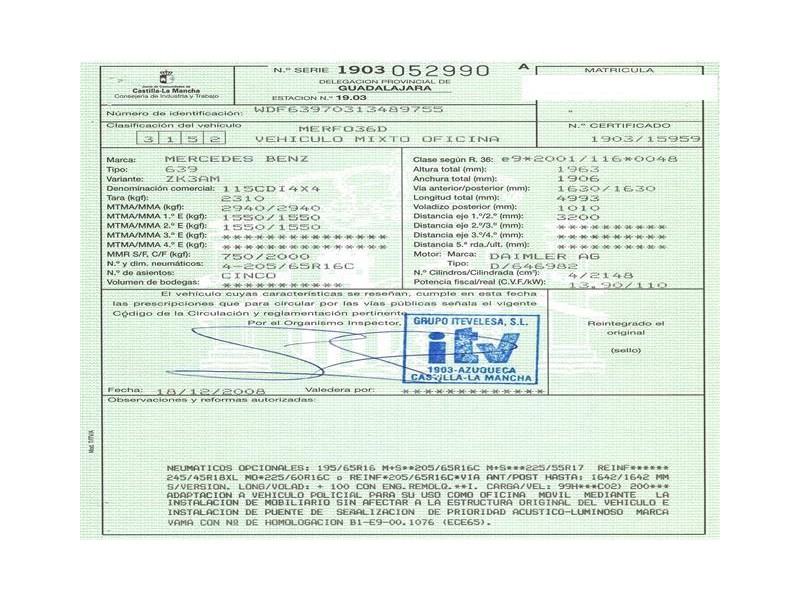 m. benz vito del año 2008