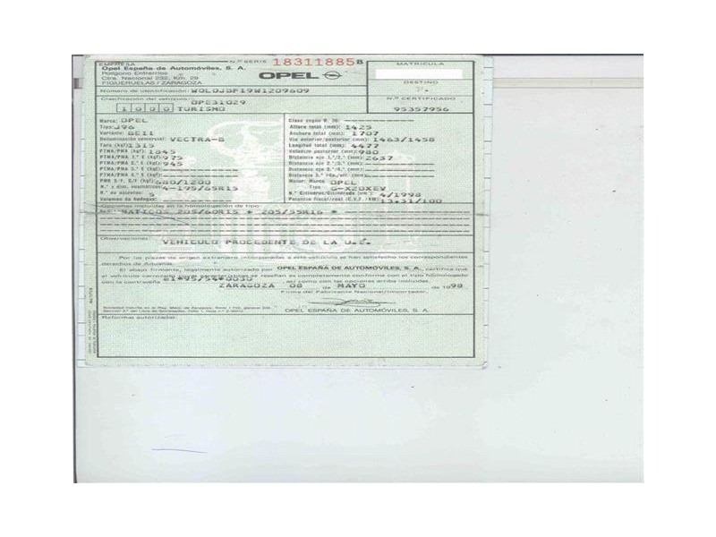 opel vectra del año 1998