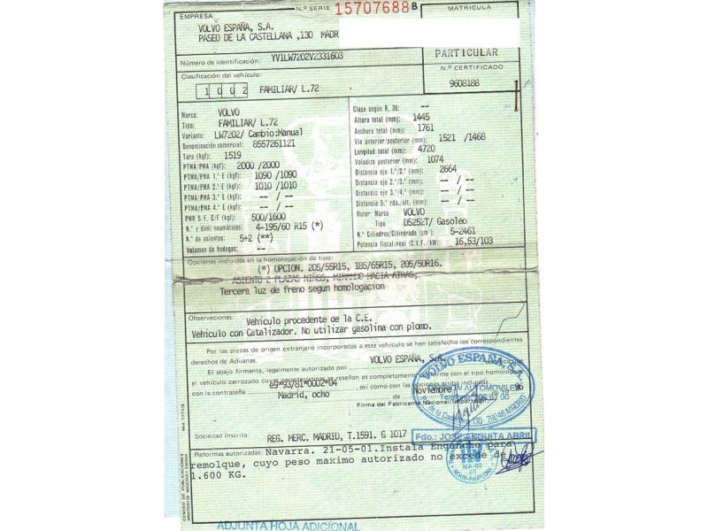 volvo 850 del año 1996